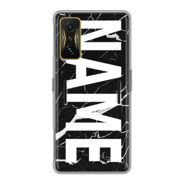 Силиконовый чехол на Xiaomi Poco F4 GT с принтом NAME