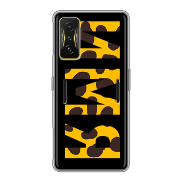 Силиконовый чехол на Xiaomi Poco F4 GT с принтом ИМЯ