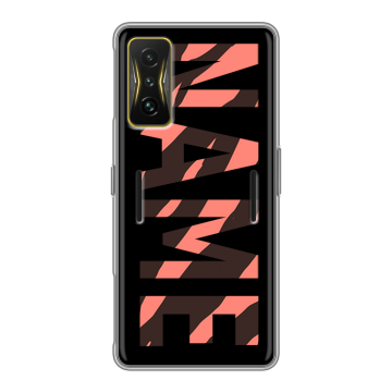 Силиконовый чехол на Xiaomi Poco F4 GT с принтом NAME