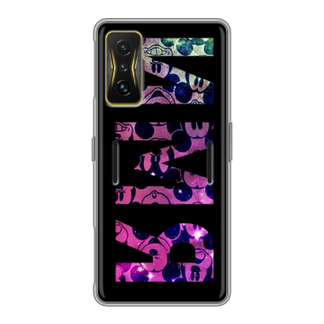 Силиконовый чехол на Xiaomi Poco F4 GT с принтом ИМЯ