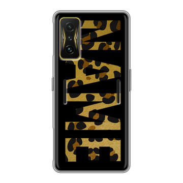 Силиконовый чехол на Xiaomi Poco F4 GT с принтом NAME