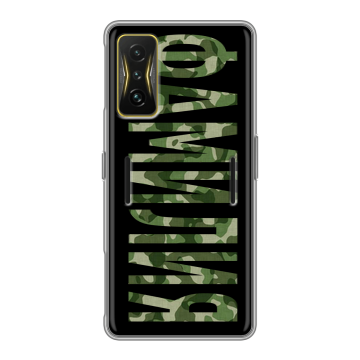 Силиконовый чехол на Xiaomi Poco F4 GT с принтом ФАМИЛИЯ