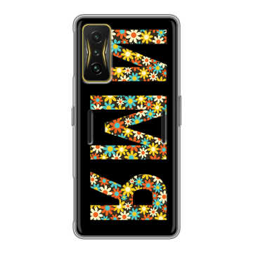 Силиконовый чехол на Xiaomi Poco F4 GT с принтом ИМЯ