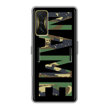 Силиконовый чехол на Xiaomi Poco F4 GT с принтом NAME
