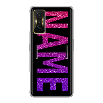 Силиконовый чехол на Xiaomi Poco F4 GT с принтом NAME