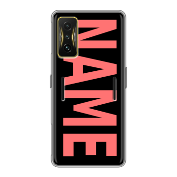 Силиконовый чехол на Xiaomi Poco F4 GT с принтом NAME
