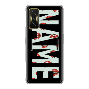 Силиконовый чехол на Xiaomi Poco F4 GT с принтом NAME