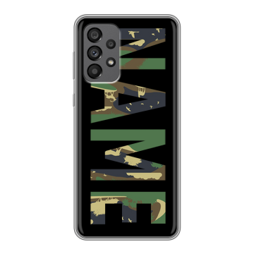 Силиконовый чехол на Samsung Galaxy A73 5G с принтом NAME