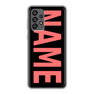 Силиконовый чехол на Samsung Galaxy A73 5G с принтом NAME