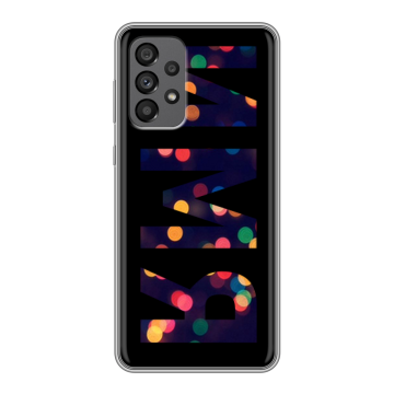 Силиконовый чехол на Samsung Galaxy A73 5G с принтом ИМЯ