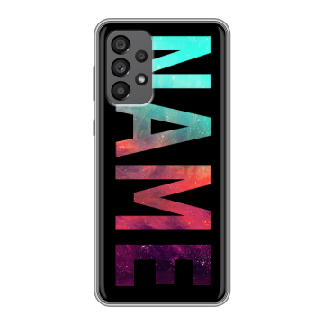 Силиконовый чехол на Samsung Galaxy A73 5G с принтом NAME