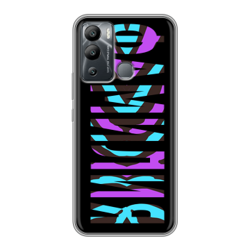 Силиконовый чехол на Infinix Hot 12i с принтом ФАМИЛИЯ