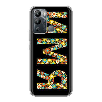 Силиконовый чехол на Infinix Hot 12i с принтом ИМЯ