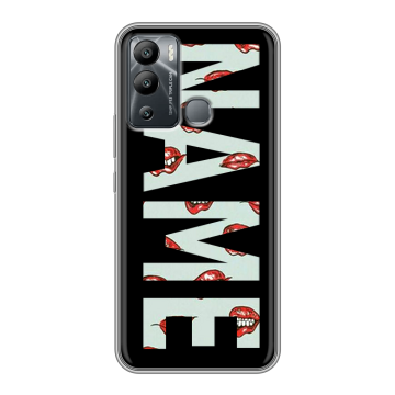 Силиконовый чехол на Infinix Hot 12i с принтом NAME