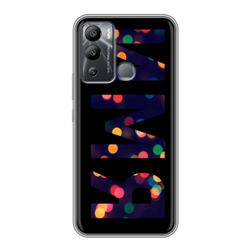 Силиконовый чехол на Infinix Hot 12i с принтом ИМЯ