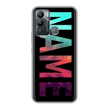 Силиконовый чехол на Infinix Hot 12i с принтом NAME