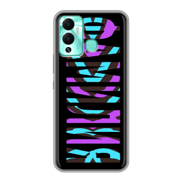 Силиконовый противоударный чехол на Infinix Hot 12 Play с принтом ФАМИЛИЯ