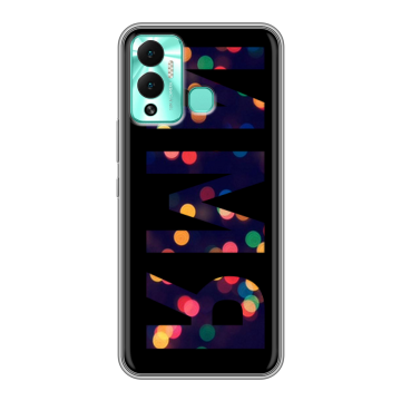 Силиконовый противоударный чехол на Infinix Hot 12 Play с принтом ИМЯ