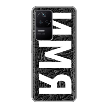 Силиконовый чехол на Xiaomi Poco F4 с принтом ИМЯ