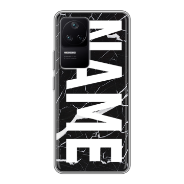 Силиконовый чехол на Xiaomi Poco F4 с принтом NAME