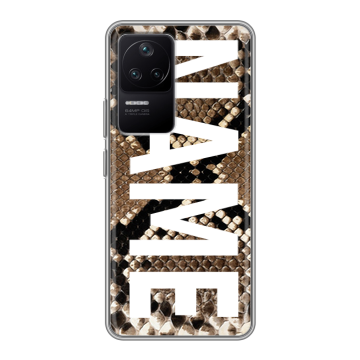 Силиконовый чехол на Xiaomi Poco F4 с принтом NAME