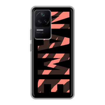 Силиконовый чехол на Xiaomi Poco F4 с принтом NAME
