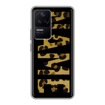 Силиконовый чехол на Xiaomi Poco F4 с принтом NAME