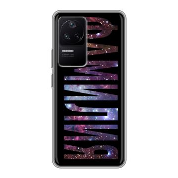 Силиконовый чехол на Xiaomi Poco F4 с принтом ФАМИЛИЯ