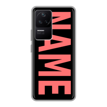 Силиконовый чехол на Xiaomi Poco F4 с принтом NAME