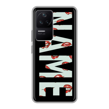 Силиконовый чехол на Xiaomi Poco F4 с принтом NAME