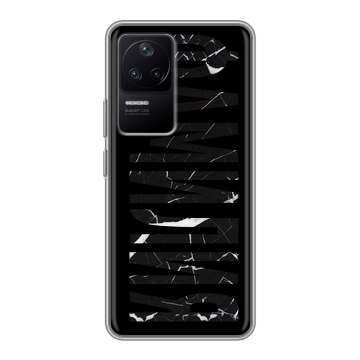 Силиконовый чехол на Xiaomi Poco F4 с принтом ФАМИЛИЯ