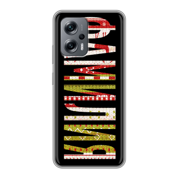 Силиконовый чехол на Xiaomi Poco X4 GT с принтом ФАМИЛИЯ