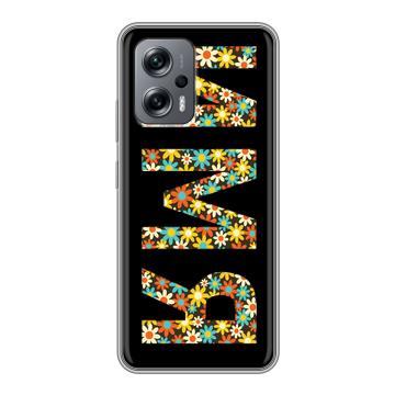 Силиконовый чехол на Xiaomi Poco X4 GT с принтом ИМЯ