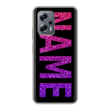 Силиконовый чехол на Xiaomi Poco X4 GT с принтом NAME