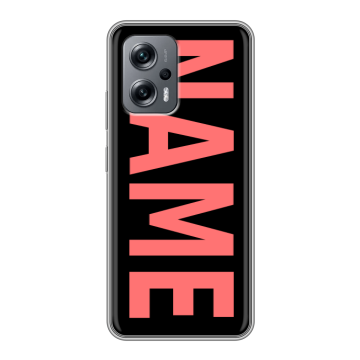 Силиконовый чехол на Xiaomi Poco X4 GT с принтом NAME