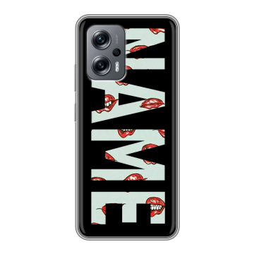 Силиконовый чехол на Xiaomi Poco X4 GT с принтом NAME