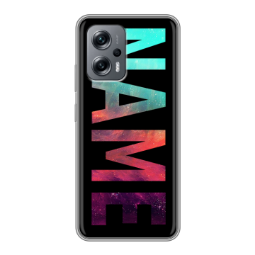 Силиконовый чехол на Xiaomi Poco X4 GT с принтом NAME