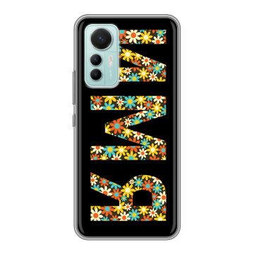 Силиконовый чехол на Xiaomi 12 Lite с принтом ИМЯ