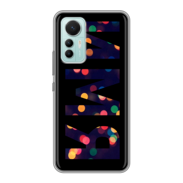 Силиконовый чехол на Xiaomi 12 Lite с принтом ИМЯ