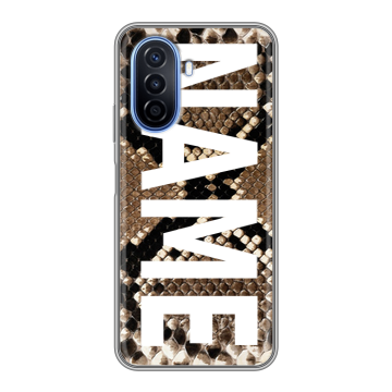 Силиконовый чехол на Huawei Nova Y70 с принтом NAME