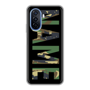 Силиконовый чехол на Huawei Nova Y70 с принтом NAME