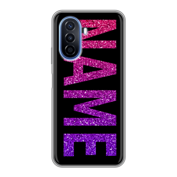 Силиконовый чехол на Huawei Nova Y70 с принтом NAME