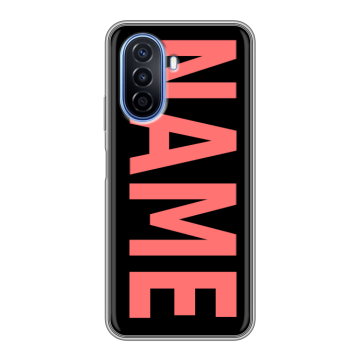 Силиконовый чехол на Huawei Nova Y70 с принтом NAME