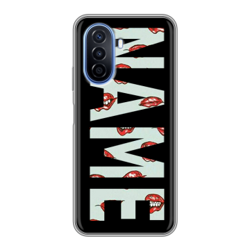 Силиконовый чехол на Huawei Nova Y70 с принтом NAME