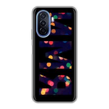 Силиконовый чехол на Huawei Nova Y70 с принтом ИМЯ
