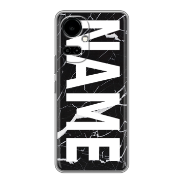 Силиконовый чехол на Tecno Camon 19 с принтом NAME