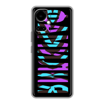 Силиконовый чехол на Tecno Camon 19 с принтом ФАМИЛИЯ