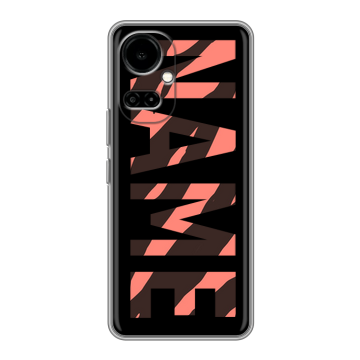 Силиконовый чехол на Tecno Camon 19 с принтом NAME