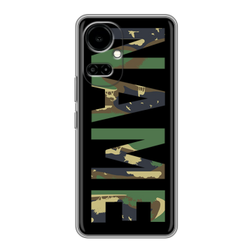 Силиконовый чехол на Tecno Camon 19 с принтом NAME