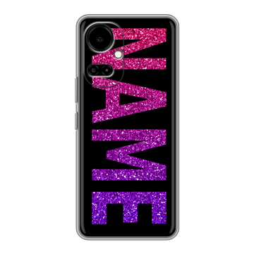 Силиконовый чехол на Tecno Camon 19 с принтом NAME